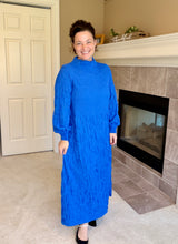 Ruffles & Class Dress-Classic Blue