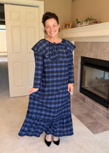 Kayla Dress- Navy Plaid
