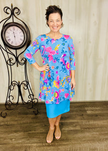 Marissa Chambray & Floral Tunic
