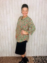 Valarie Green & Coral Top