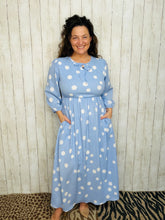 Kayla Blue Dot Dress