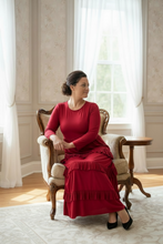 Misty Ruffle Tiered Dress- Red