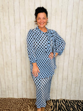 Amy Blue Polkadot Bodre Pencil Skirt-Regular & Plus