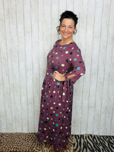 Lori Drop Waist Lilac & Polkadot Dress