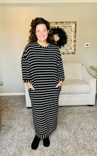Comfy & Cute Black Striped Dress