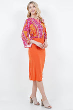 Miss Amy Pencil Skirt (Regular & Plus)- Orange