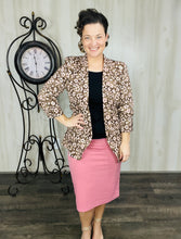 Brown Floral Blazer- Regular & Plus