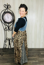 Leopard & Animal Print Mixed Overall/Jumper Dress