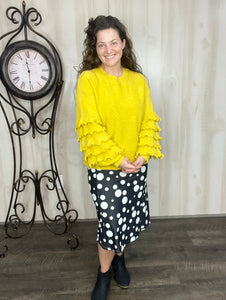 Yellow Ruffle Sweater