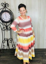 Tonya Tiered Dress- Fall Ombre