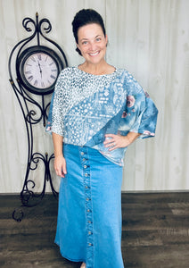 Kimberly Leopard & Paisley Top