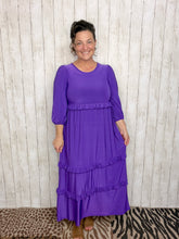 Amanda Purple Ruffle Dress