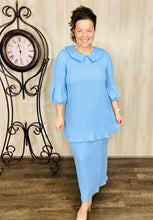 Feeling Sweet Textured Tunic-Blue