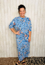 Marissa Ribbed Top- Blue Floral