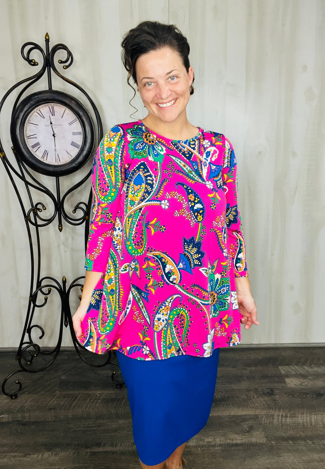Marissa Pink Paisley Tunic