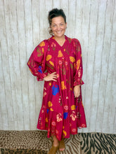 Janice Raspberry Mix Dress