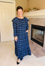 Kayla Dress- Navy Plaid