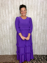 Amanda Purple Ruffle Dress