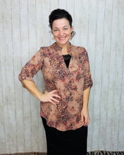 Jessica Floral & Latte Tunic