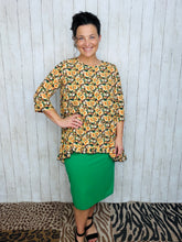 Samantha Ruffle Sleeve & High Low Tunic-Mixed Floral