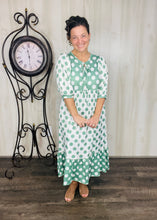 Sabrina Sage & Ivory Polkadot Dress