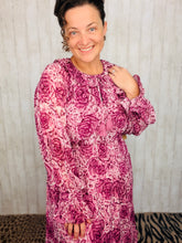 Purple & Floral Chiffon Dress