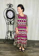 Michella Pink Geometric & Leopard Dress