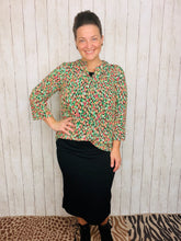 Valarie Green & Coral Top