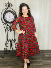 Brenda Red Floral Dress
