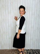 Ornate Button Closure Vest- White or Black