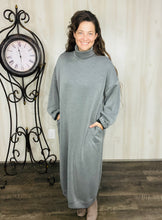 Fabulous Fall Sweatshirt Dress-Charcoal