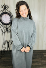 Fabulous Fall Sweatshirt Dress-Charcoal