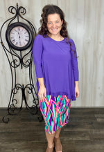 Samantha Ruffle High-Low Tunic-Purple