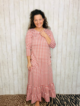Misty Rose Houndstooth Dress