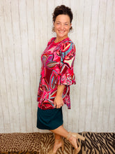 Pink & Teal Floral Tunic