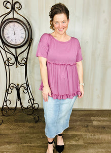 The Good & The Comfy Top- Black, Hot Pink or Mauve