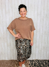 Missy Dark Leopard Print Swim/Active Skirt (Hidden Shorts) 26”-29"