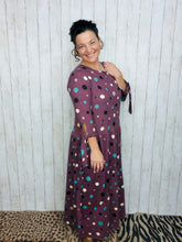 Lori Drop Waist Lilac & Polkadot Dress