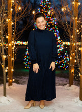 Ruffles & Class Dress- Navy