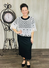 Hook Flower Hollowed Out Fashion Top: Beige or White