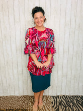 Pink & Teal Floral Tunic