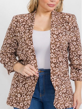 Brown Floral Blazer- Regular & Plus