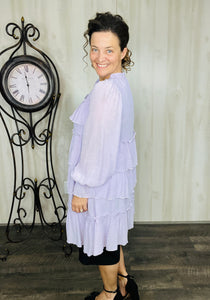 Georgia Lavender Ruffle Tunic