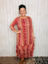 Burgundy Dream Ruffle Hem Dress