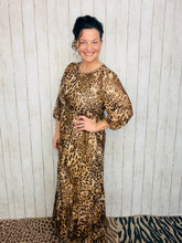 Leopard Print Mesh Overlay Dress