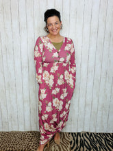 Jenny Mauve Floral Maxi Dress