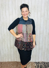 Boho Patchwork Button Down Top