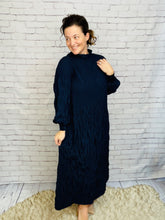 Ruffles & Class Dress- Navy