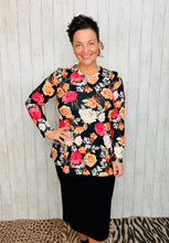 Black & Roses Top