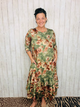 Vintage & Olive Ruffle Hem Dress